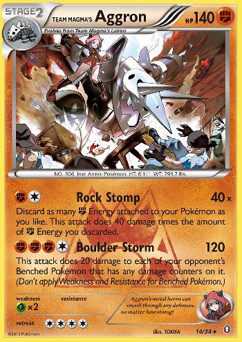 Aggron da Equipe Magma (#14/34) Aggron da Equipe Magma (#14/34)