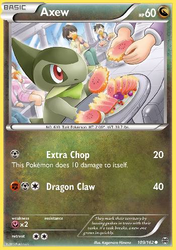 Axew (#109/162)(REVERSE FOIL) REVERSE FOIL
