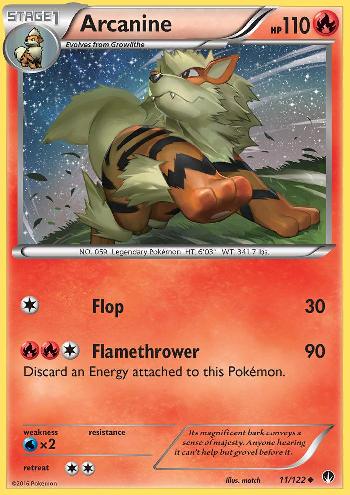 Arcanine (#11/122)(REVERSE FOIL) REVERSE FOIL
