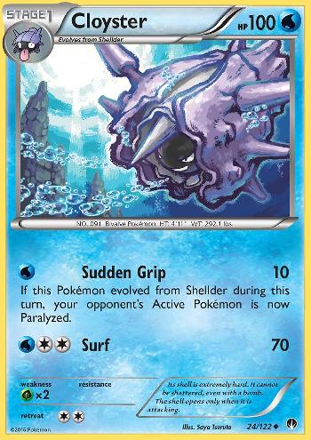 Cloyster (#24/122)(REVERSE FOIL) REVERSE FOIL