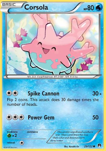 Corsola (#29/122)(REVERSE FOIL) REVERSE FOIL