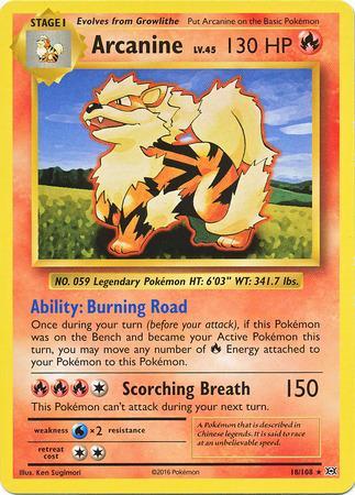 Arcanine (#18/108)(REVERSE FOIL) REVERSE FOIL